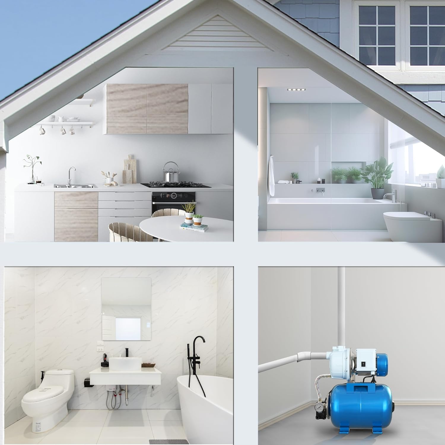 FOTING pump providing water pressure for household use