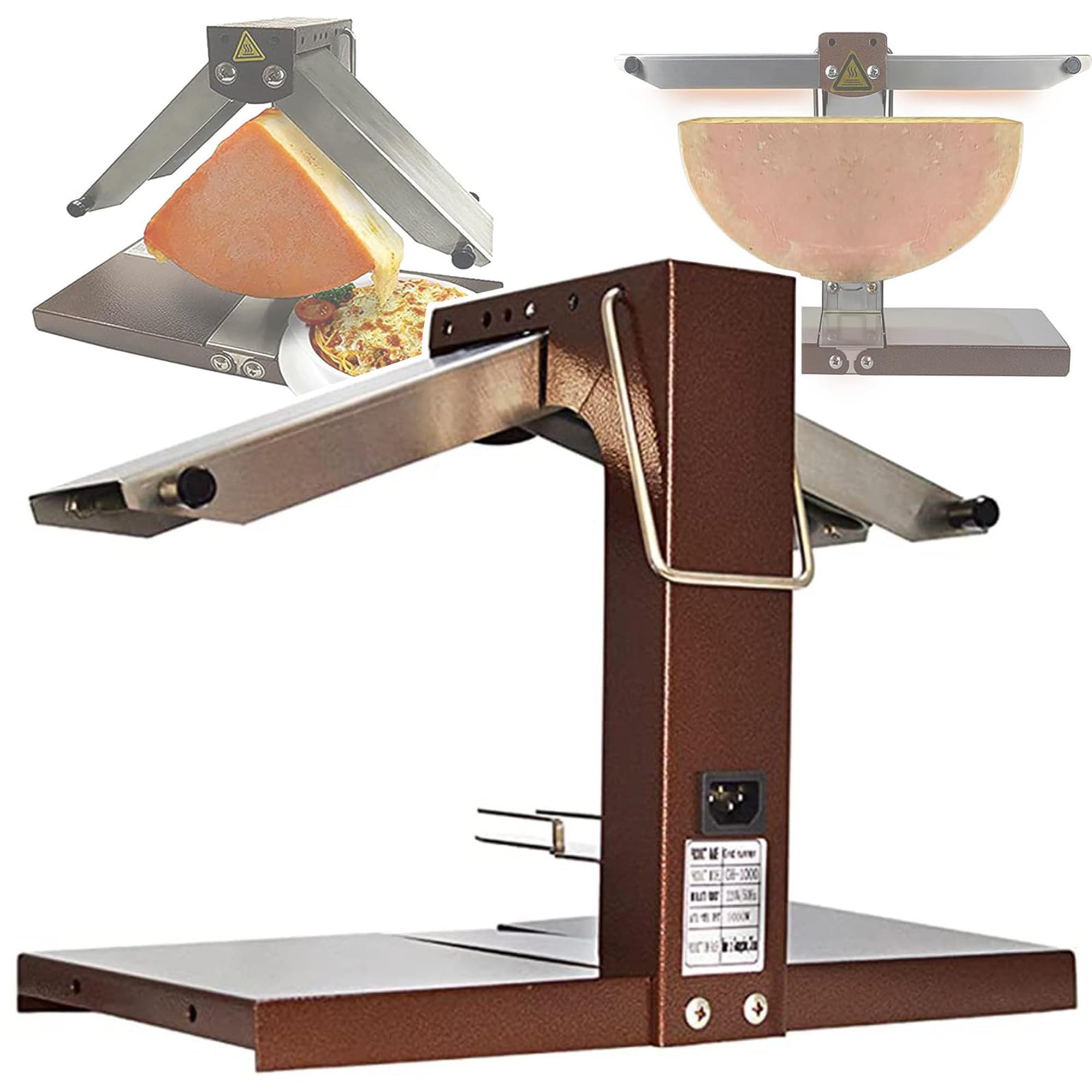 Machine électrique à fondue de fromage 900w inclinable pour buffet et table