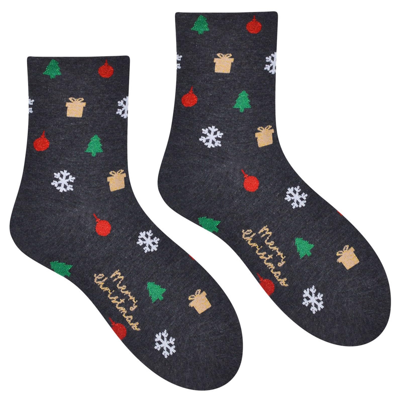 Calcetines de Navidad para mujer, acogedores calcetines de dibujos animados para el hogar, calcetines de Navidad, árbol de Navidad, copo de nieve, calcetines gráficos para mujer, calcetines de dibujos