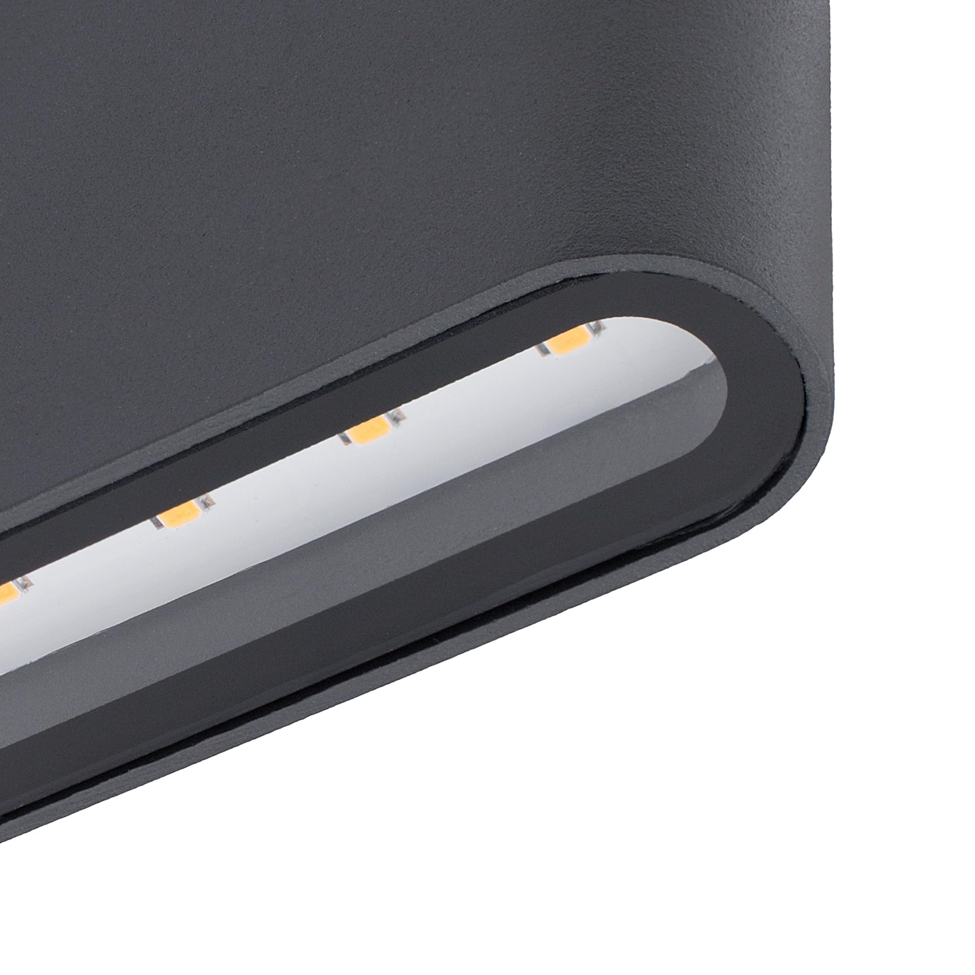 SSC-LUXon 3x TWEO Wandlampe Up and Down Lampe für Außen & Innen IP54 - Außenleuchte Wand LED anthrazit warmweißes Licht 230V