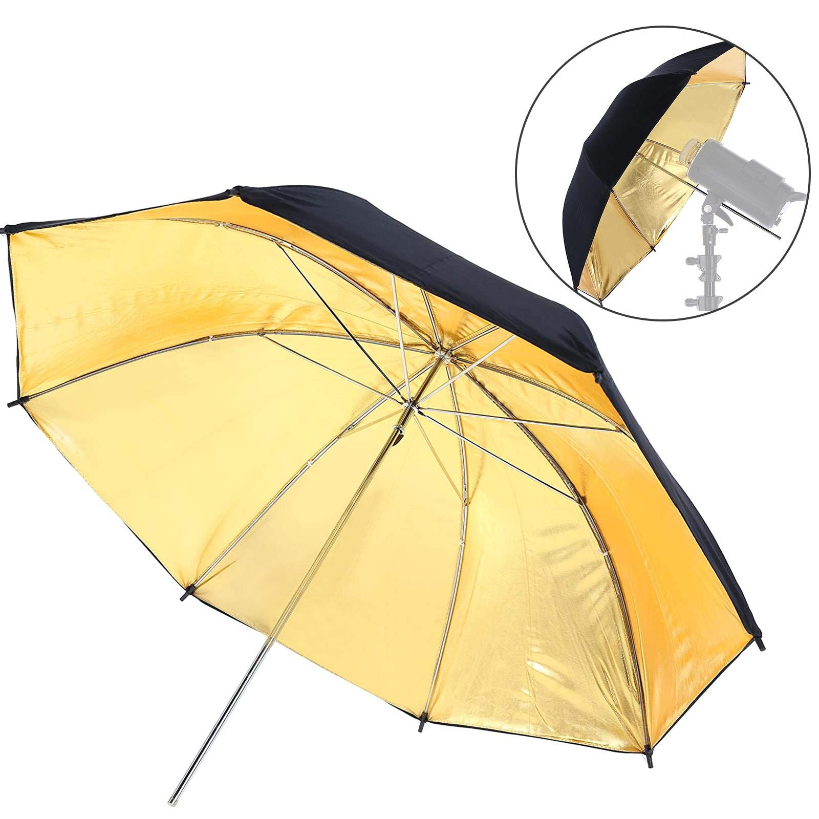 6x 84cm professionale studio fotografico pieghevole ombrello diffusore riflettente, bianco traslucido, argento nero, oro nero, per ritratto riflettente foto