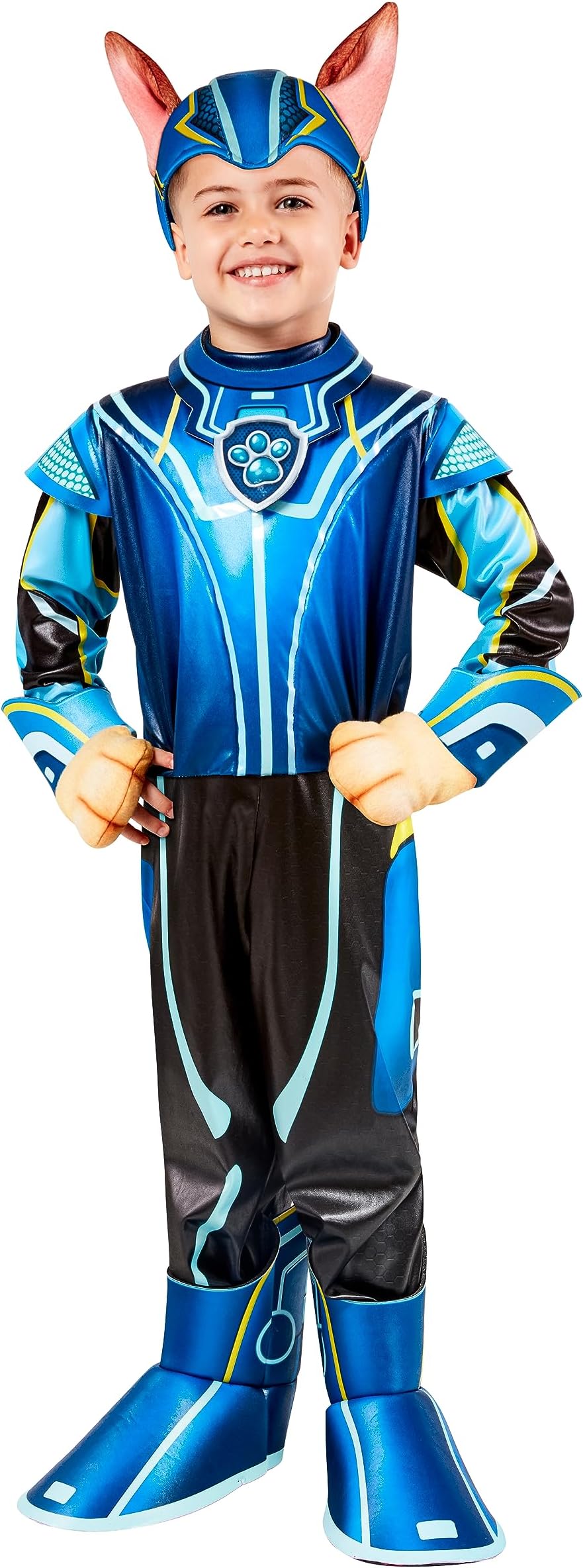 Rubie's Child's Paw Patrol 2: The Mighty Movie Mighty Chase Costume Jumpsuit and Headpiece, As Shown, Small