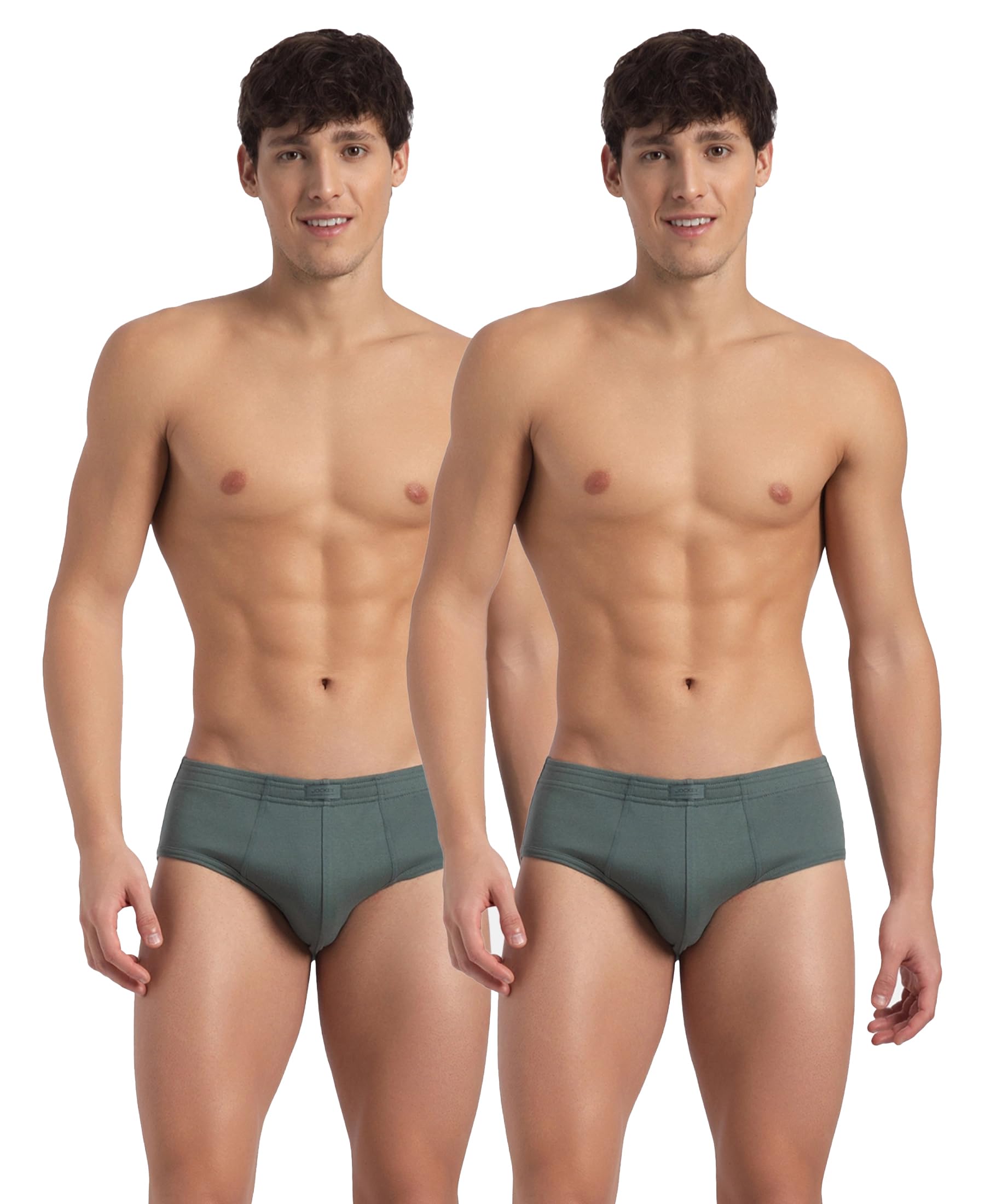 jockey 1009 Men Super Combed Cotton Rib Solid Brief with StayFresh Treatment (Pack of 2)_Balsam Green_XL-picture-14