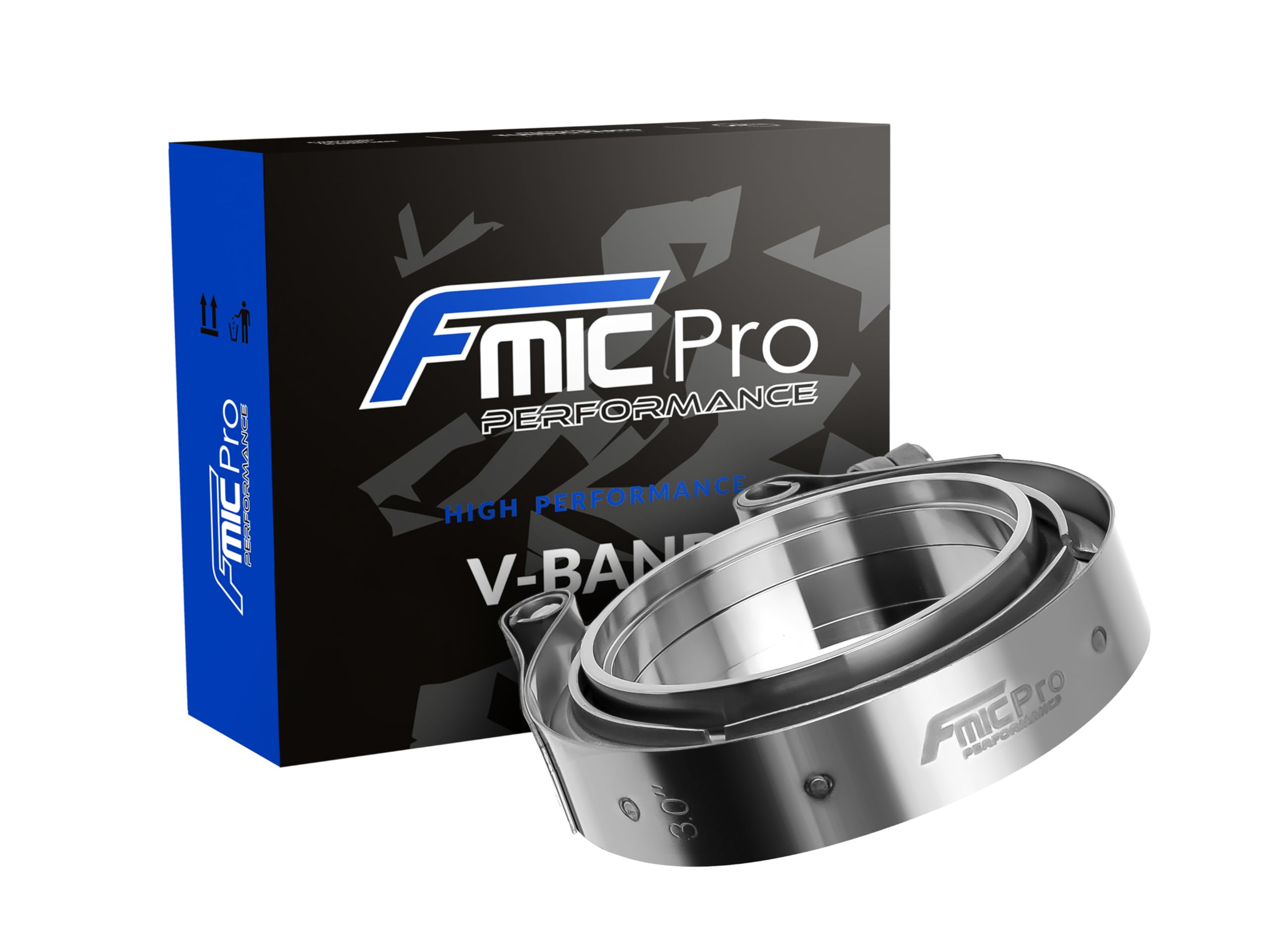 fmic.eu PERFORMANCE Collier V-Band inox 76mm (3 Zoll) kit brides turbo échappement motorsport tuning