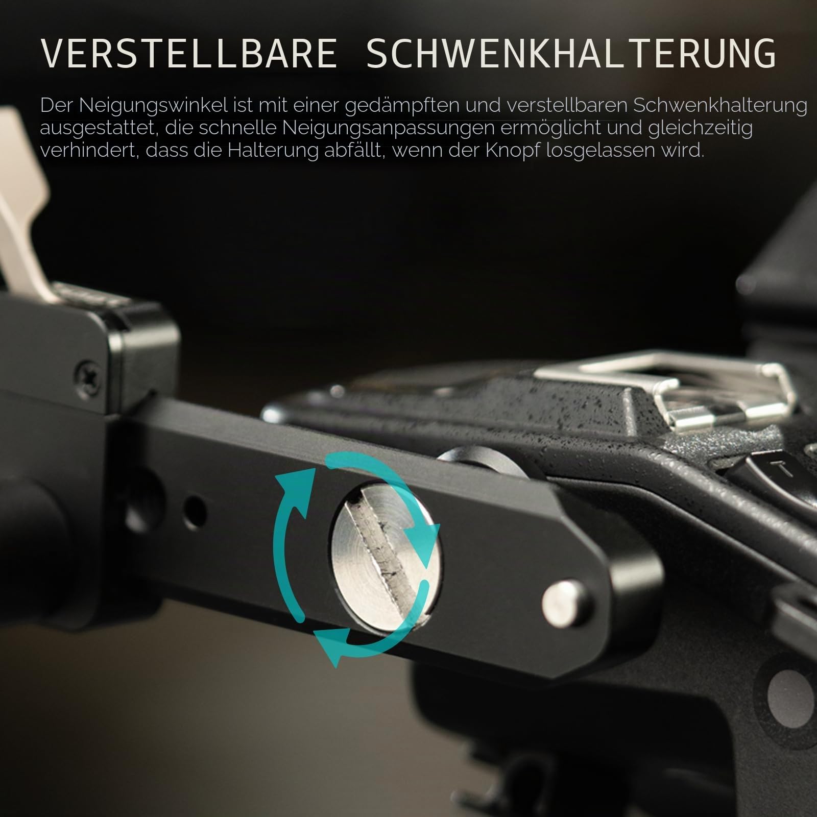 Tilta EVF Halterung Kompatibel mit Sony FX6 LCD Monitor und Sucherokular, mit NATO Schiene ES-T20-EB