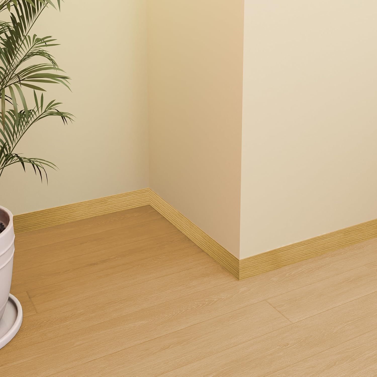 Listwa progowa do podłóg laminowanych, 5 cm listwa progowa z PVC, samoprzylepna listwa progowa, listwa progowa do drzwi, listwa progowa do łączenia szczelin podłogowych (Aspen Żółty, 2 m)