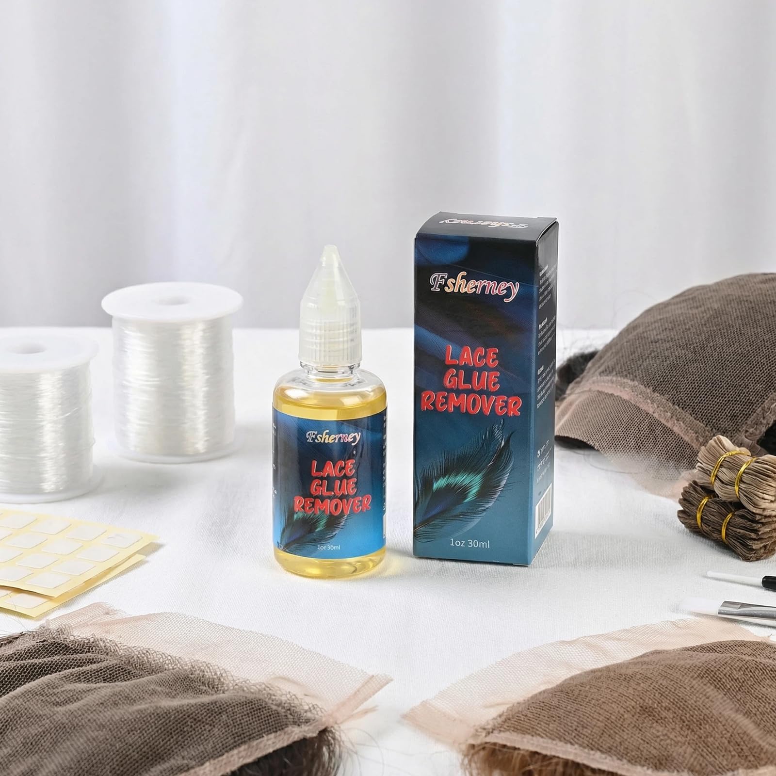 Rimuovi Colla per Parrucche, Solventi per Collanti da Capelli, Remover per Extension Capelli con Pettine, Solvente per Rimozione Extension Capelli per Parrucche Pizzo, 1FL.oz (30 ml)