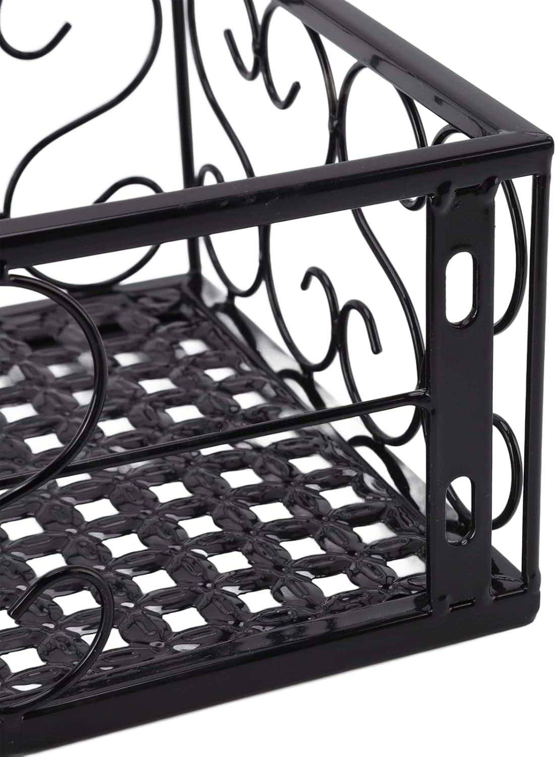 Succulent Planter Rack Balcony Hanging Plant Rack with Sill Holder Planter Rack Thickened Iron Decorative Patio Railing Rack Metal Patio Railing Shelf Railing Rack for Windows (for 6.5cm railings)