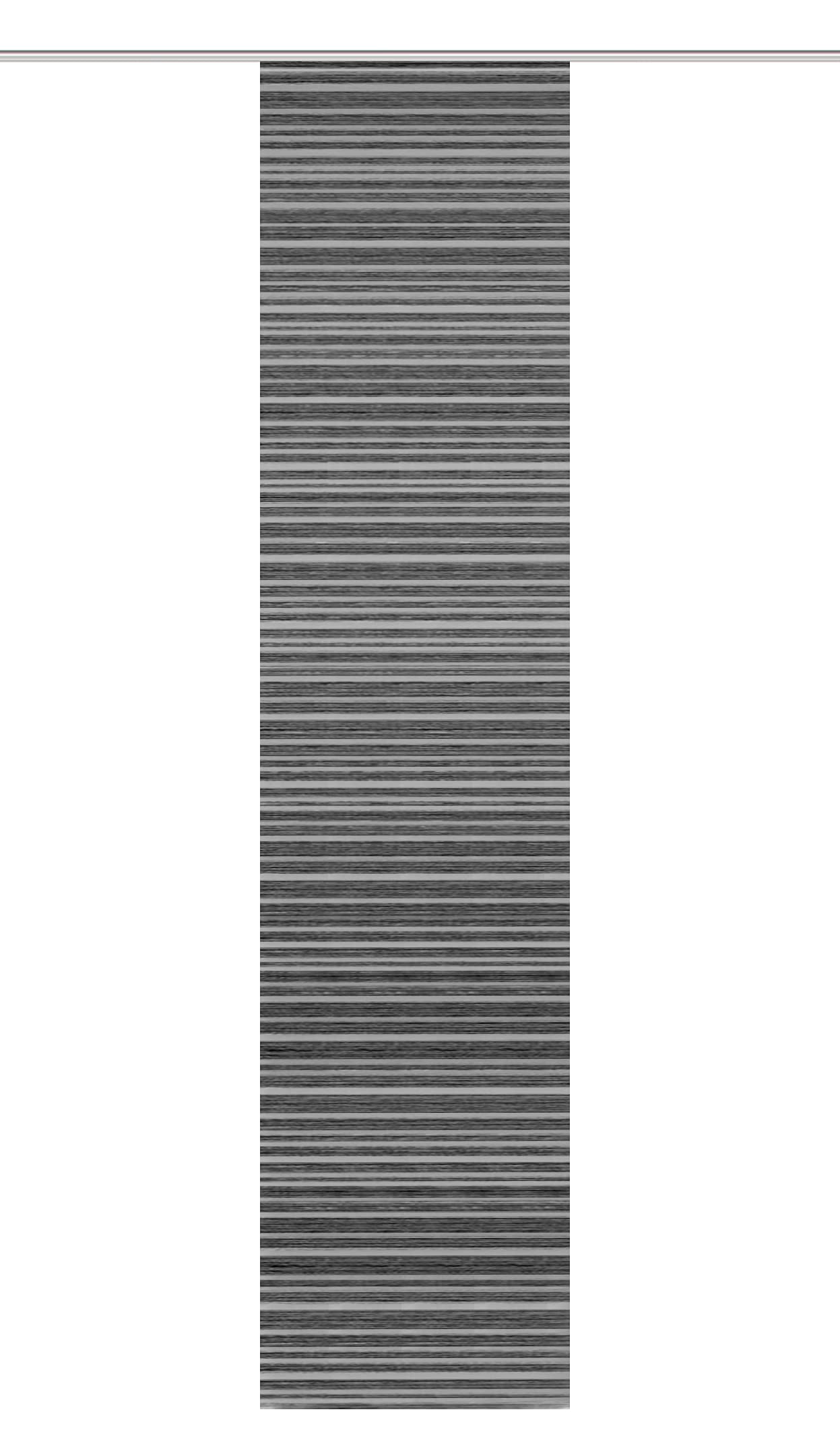 Home Fashion / Fertig-Schiebewand mit Querstreifen aus Bambus-Optik, Seiten lasergeschnitten, |FOLKE| 084957-8007 | GRÖSSE 245 X 60 cm/ANTHRAZIT