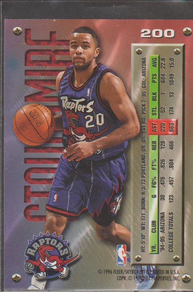 Amazon.com: 1995-96 Fleer Metal Damon Stoudamire Raptors Rookie 