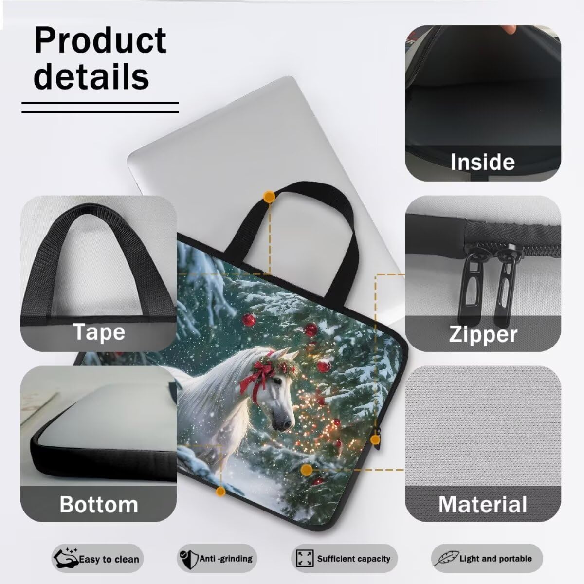 Custom Laptop Bag for Men Women,Personalized Businiess Laptop Briefcase with Handle,Computer Bag