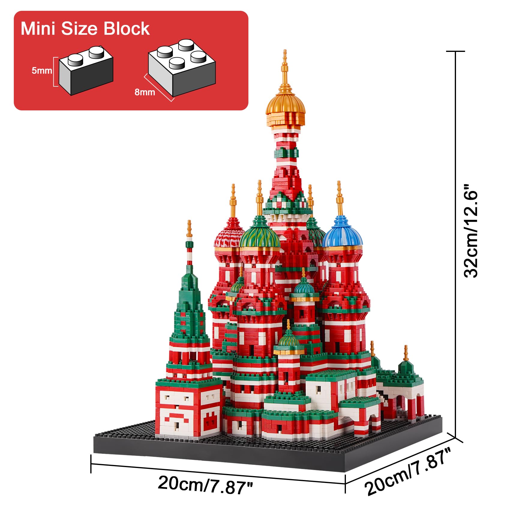 LULUFUN Building Blocks Set Colorful Cathedral World-Famous Architecture Building Set Mini Building Blocks Toys - Image 2
