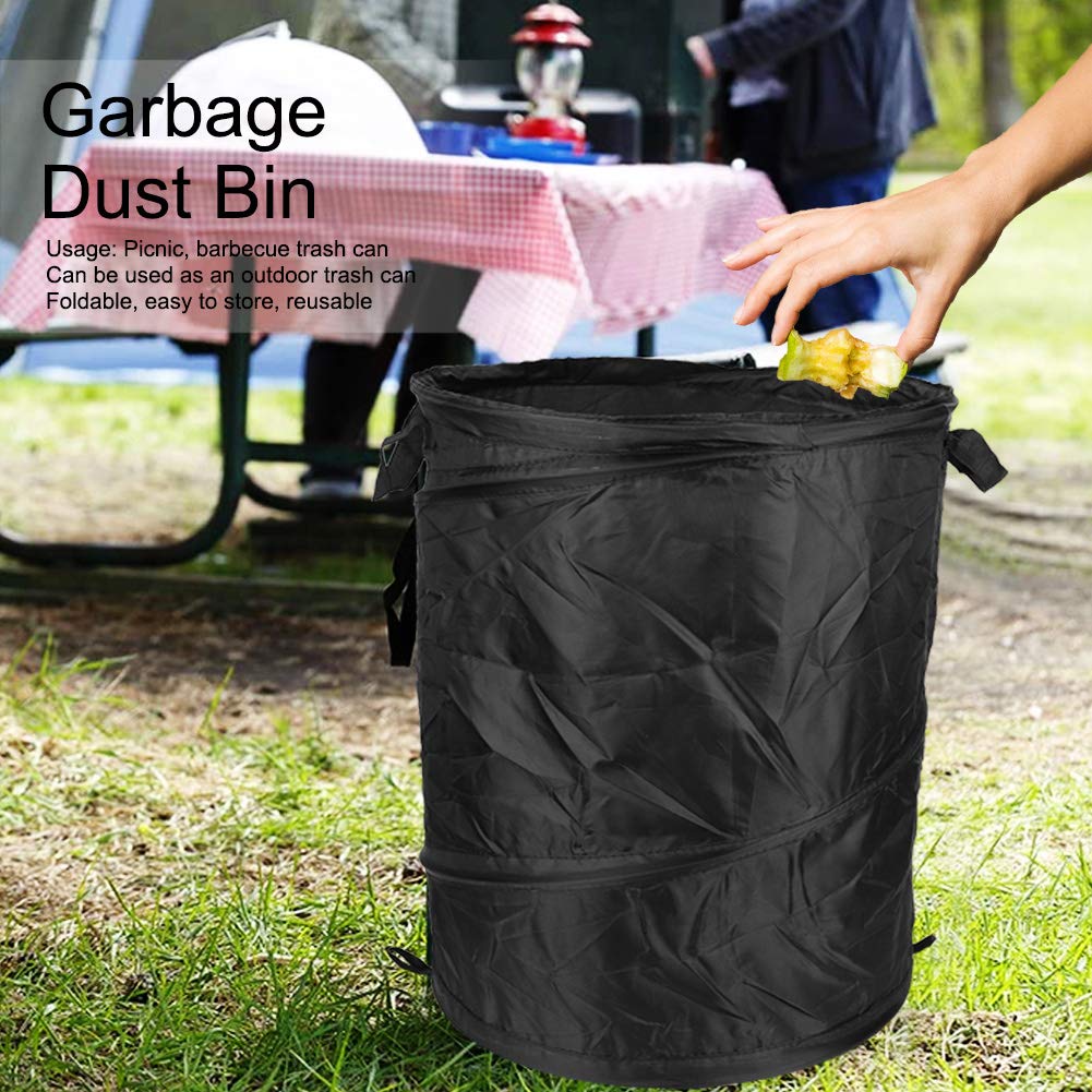 Poubelle à ordures, poubelle de jardin pliante portable en tissu Oxford pour camping en plein air