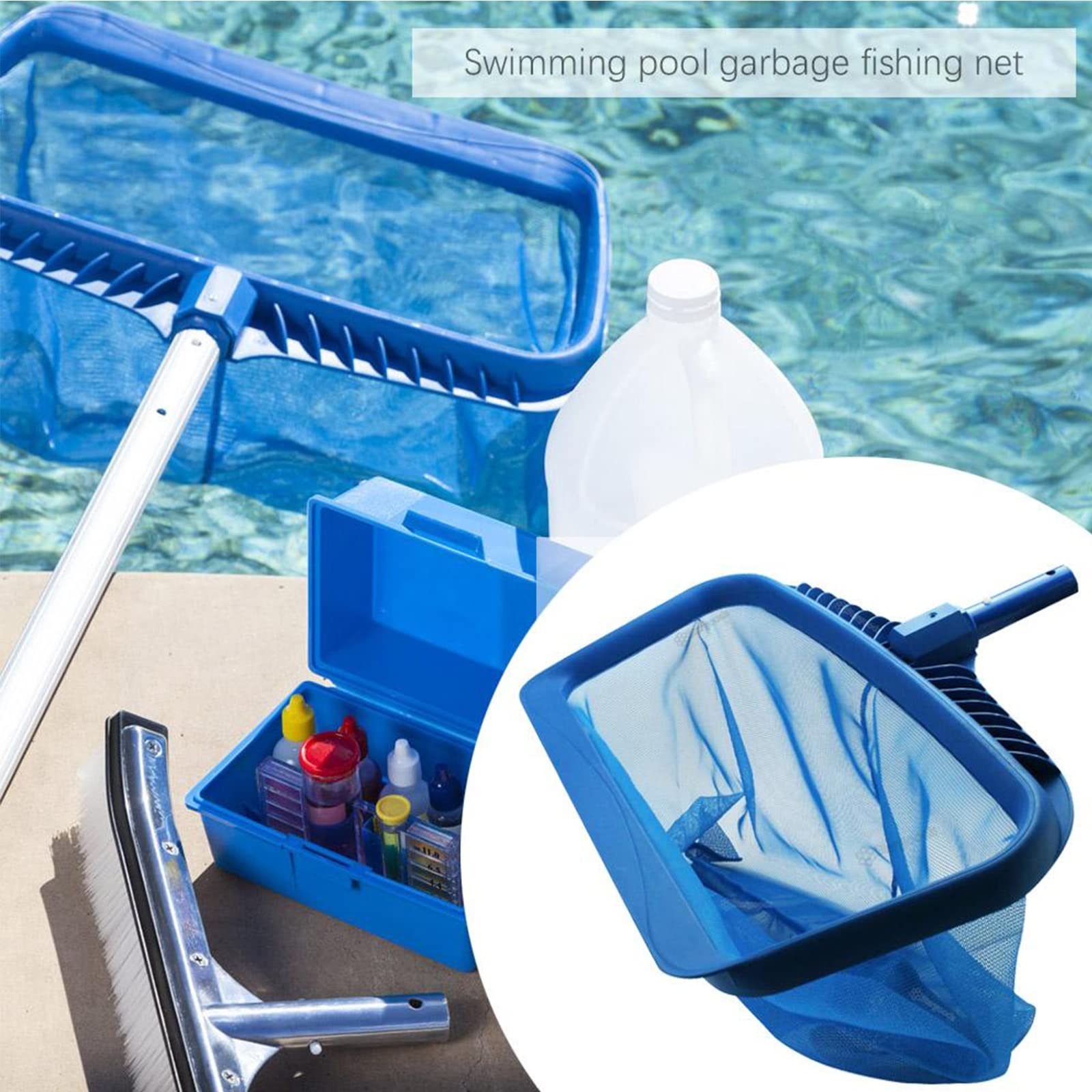 Rete Pulita per Piscina, Retino per Piscina Professionale con Sacca Profonda, Robusto Maglie Fitta per Pulizia Foglie Insetti Detriti, Adatto per Spa, Piscina, Vasche, Fontana, Acquario