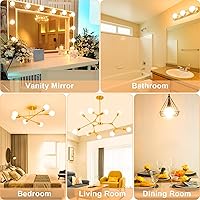 Vista 7 de hansang Bombilla LED G25 de 5 W (equivalente incandescente de 60 W) 2700 K blanco suave, bombillas decorativas, base E26, 500 lúmenes, perfecta