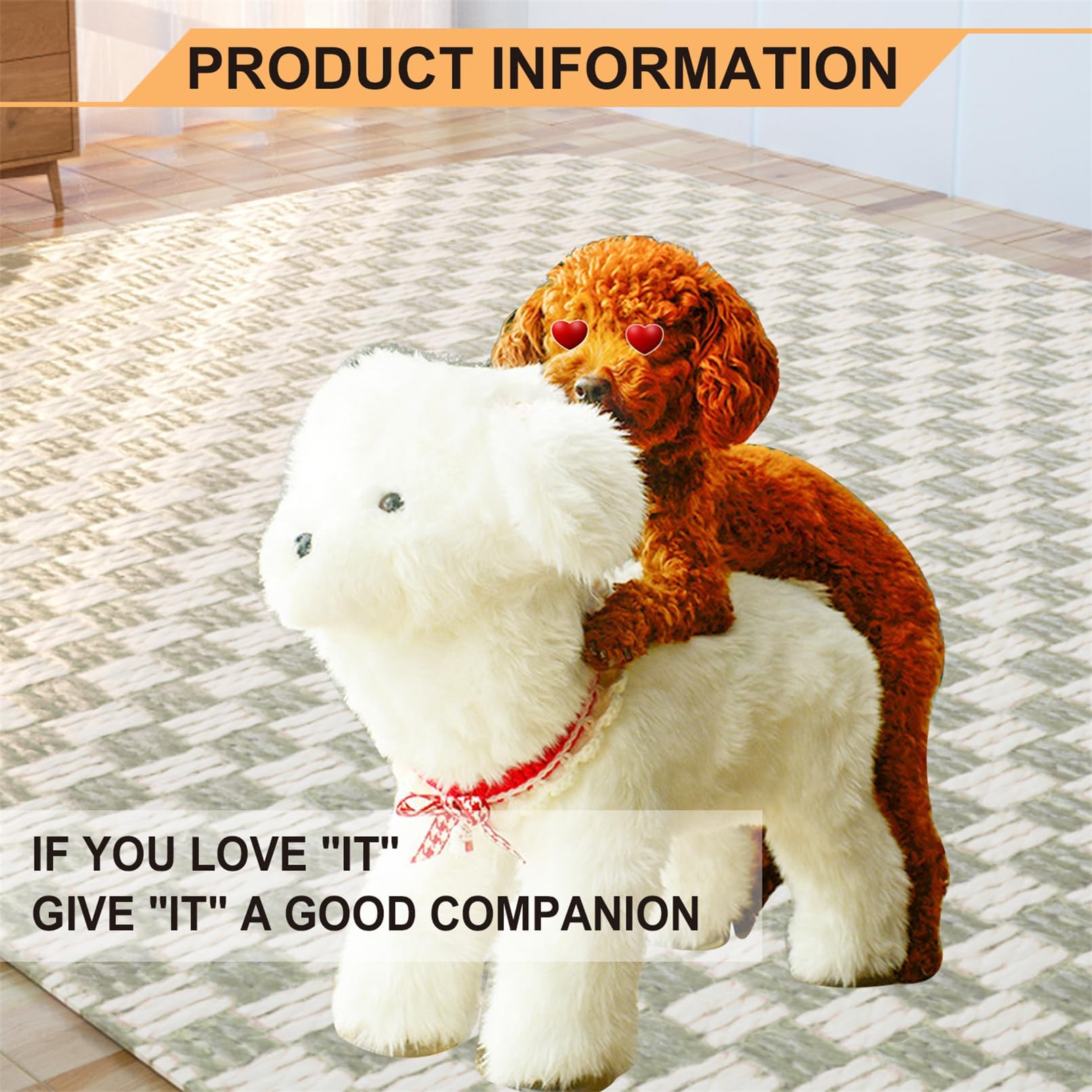 Juguetes para perros de ventilación de estro mascota, juguete de apareamiento de simulación de silicona, perros para mascotas juguetes chirridos de felpa, novia de una muñeca para perros 18cm/7.1in