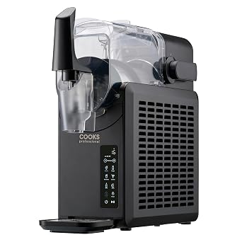 Cooks Professional Slushy Maker | 2.5L Slushie Machine with 5 Presets, Timer, Self-Cleaning & 12hr Cooling Function | Perfect for Slush, Milkshake, Frappé, Frozen Drinks or Cocktails | 220W | Black