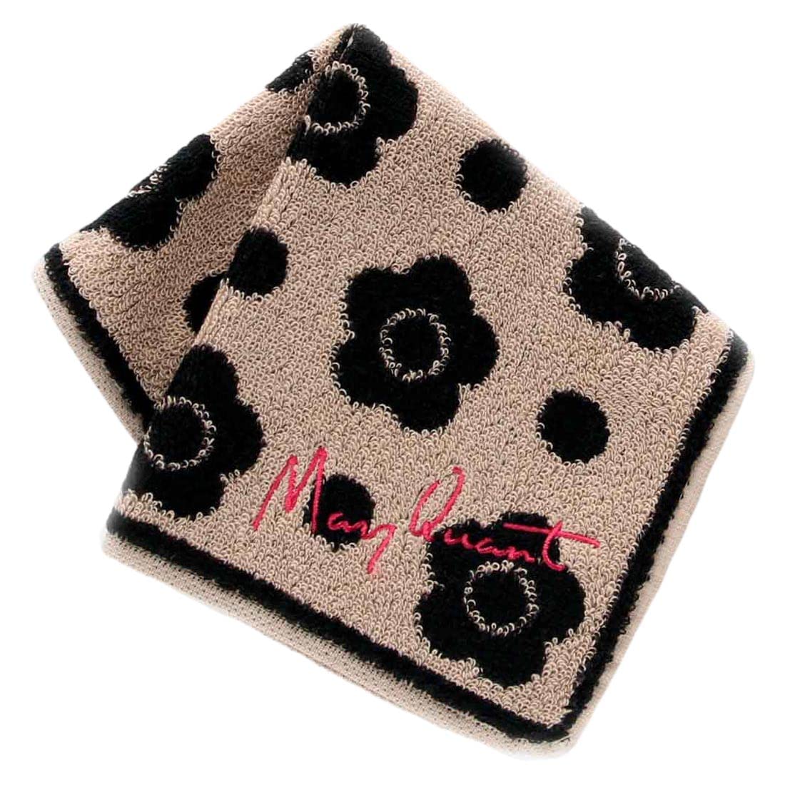 Mary Quant Handkerchief Towel Women (Approx. 10 inches) Handkerchief Towel Hand Towel Women 192005-1201, beige, 1 towel (x 1) : Clothing, Shoes & Jewelry