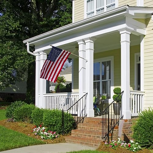 Miniatura 9 de Soporte ajustable para mástil de bandera, soporte para poste de bandera para exterior de la casa, aluminio resistente, soporte de montaje de poste