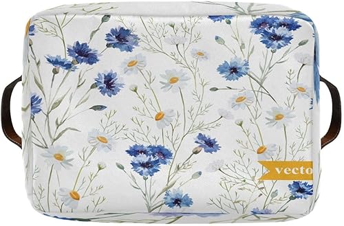 Miniatura 9 de Cornflower Daisy Mid Century Modern towel foldable storage cubes baskets closet organizador para ropa and organizing for desk,2 Pack