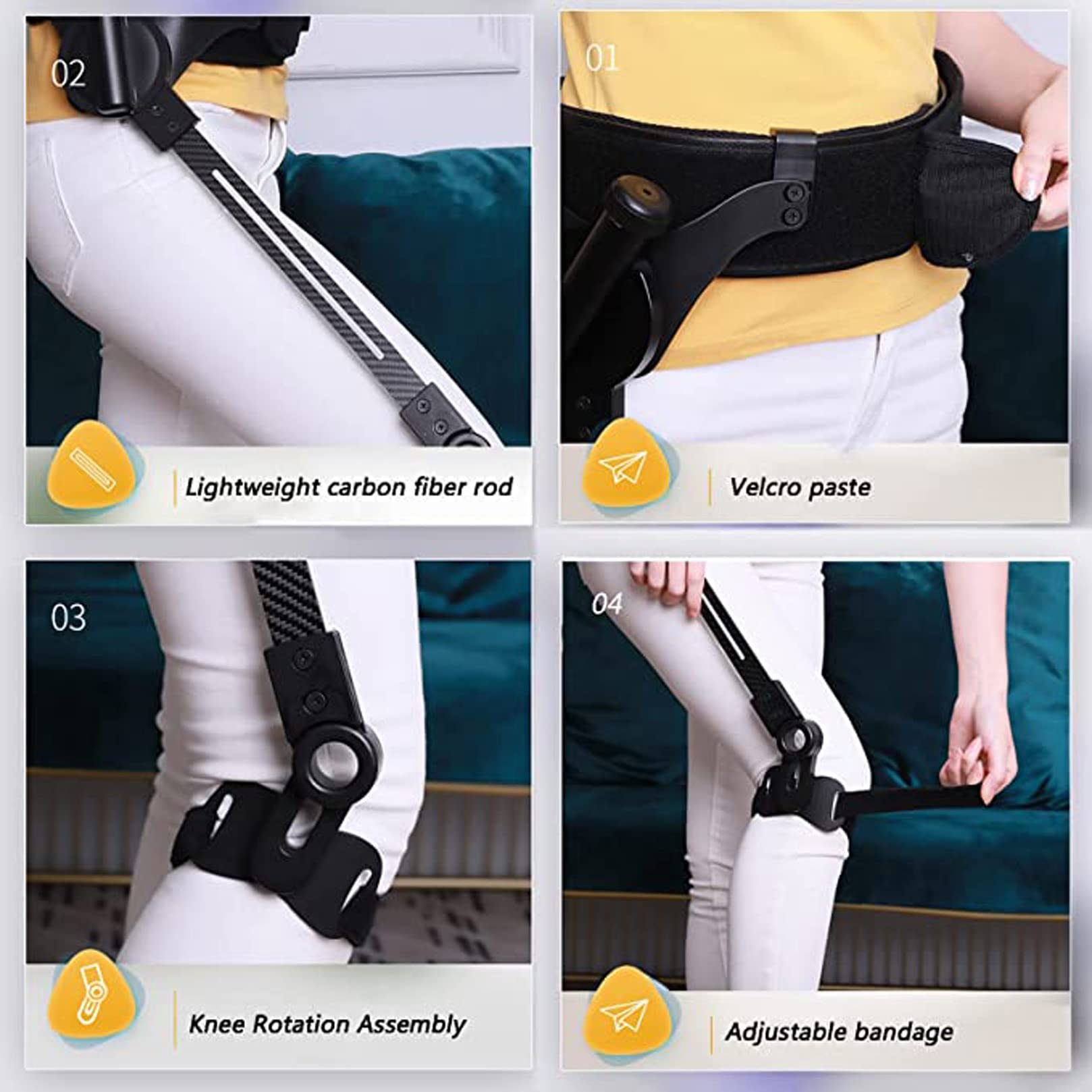 Ausili for la camminata bionica a 3 velocità con forza regolabile(Left Leg,S)