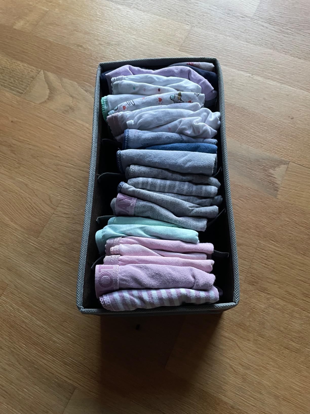 Organizer per Cassetti, Set di Scatole Porta Cravatte Biancheria Intima, Box Calzini Reggiseni, Grigio Chiaro, Relaxdays | Leroy Merlin