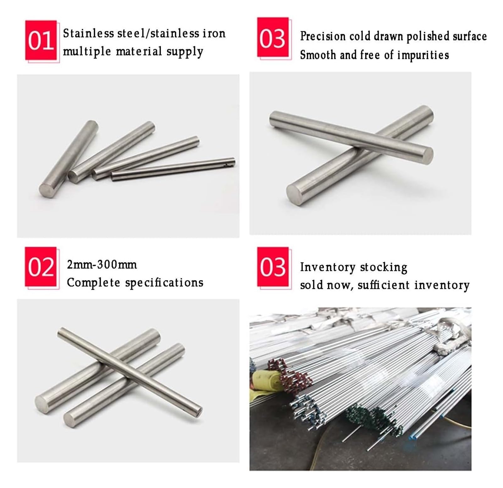 barre in acciaio inox, stock, barre in acciaio 304 Solido tondo asta ampiamente utilizzato in modelli di navi, modelli di auto 200mm/7.9Inch lunghezza 5 pezzi(25mmX20cm)