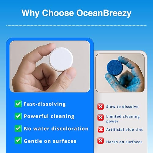 Miniatura 6 de Tabletas limpiadoras automáticas de inodoro, potente limpieza y desincrustación con blanqueador y oxidación, limpiadores de tanque de inodoro de