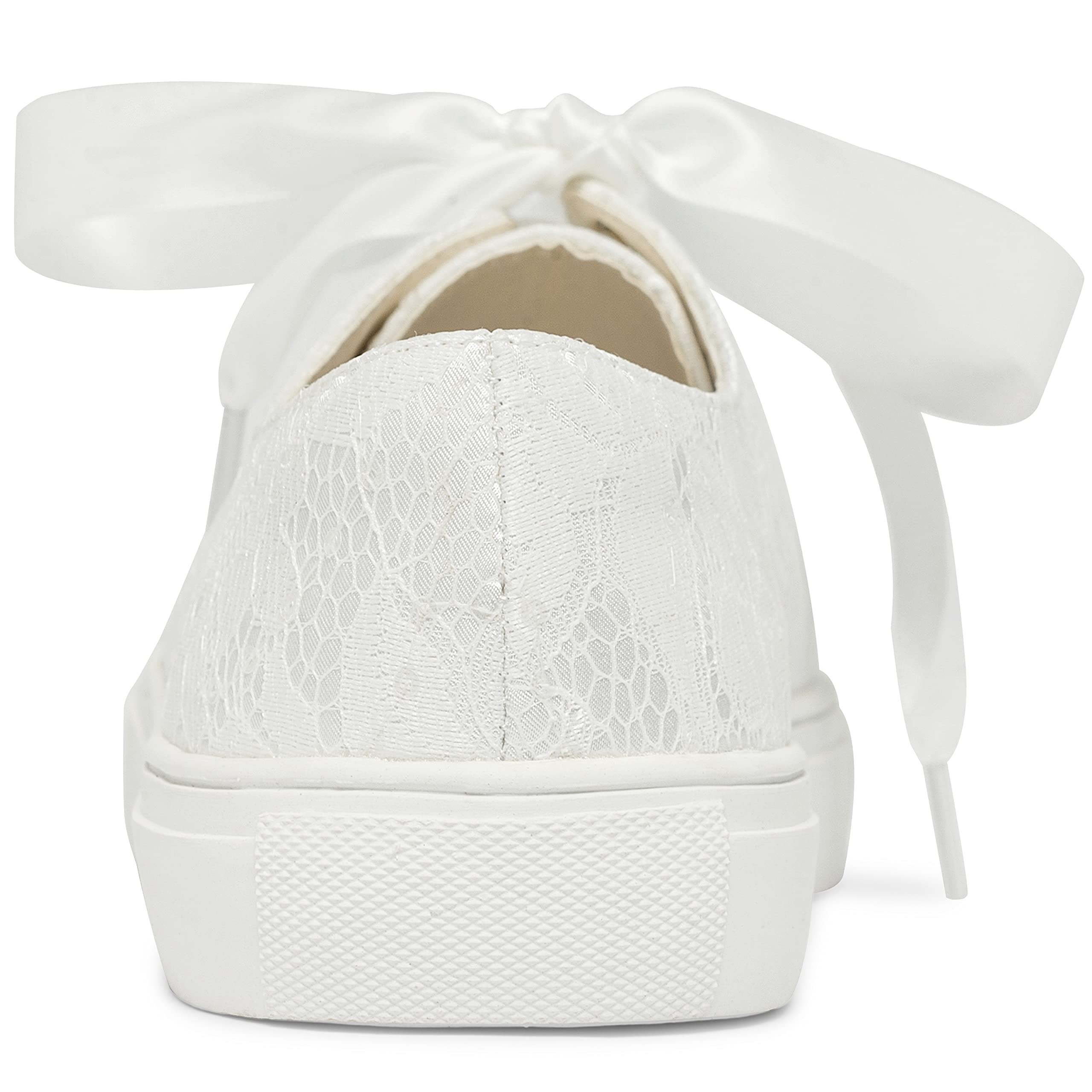 JIAJIA 8831Y Zapatos de Boda Zapatillas de Novia Planas Tenis de Novia Zapatillas de Encaje - Personalización Disponible