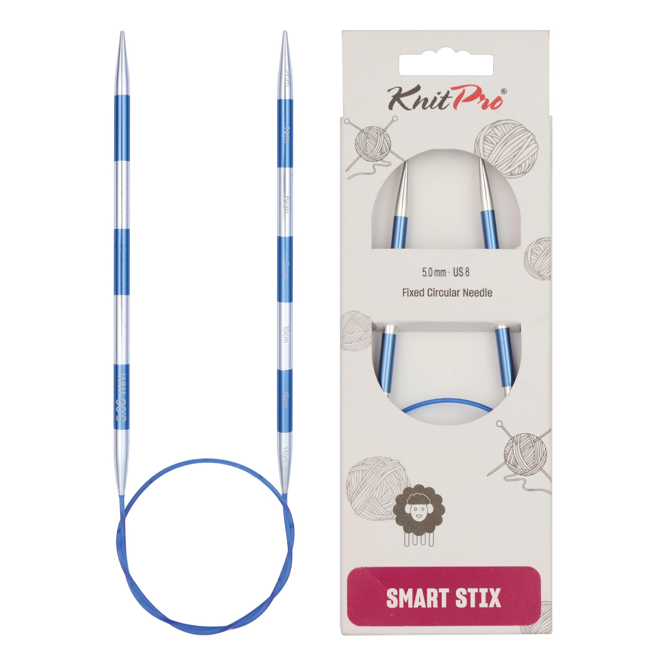 KnitPro Smartstix Fixed Circular Needles 24" (60cm) | 5.00mm