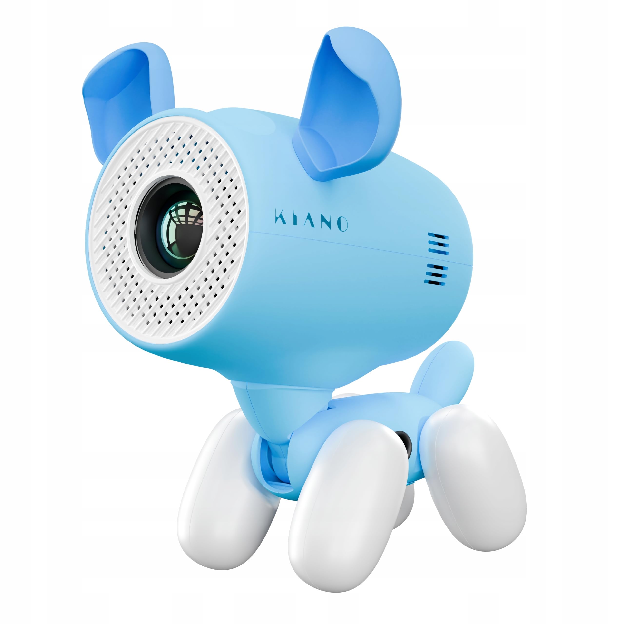 KIANO Alpha Kid Dog projektor dla dzieci | HD 1280 x 720 | Android 13 | 200 ANSI lumenów | 50-150 cali | Wi-Fi i Bluetooth | projektor do nauki i zabawy dla dzieci | biało-niebieski