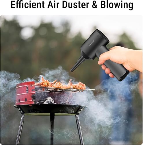 Miniatura 3 de REIKIYA Aspirador de coche portátil inalámbrico 14000PA soplador de aire comprimido 150000RPM soplador para limpieza de teclado y computadora con