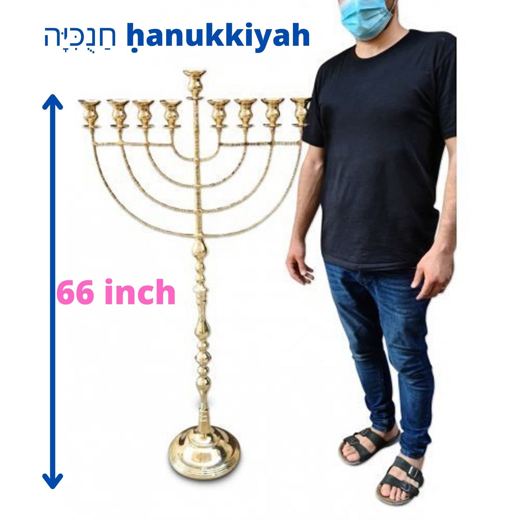 Hanukkia Hanukkia - Aceite de Hanukkah (1,65 m, 9 ramas)