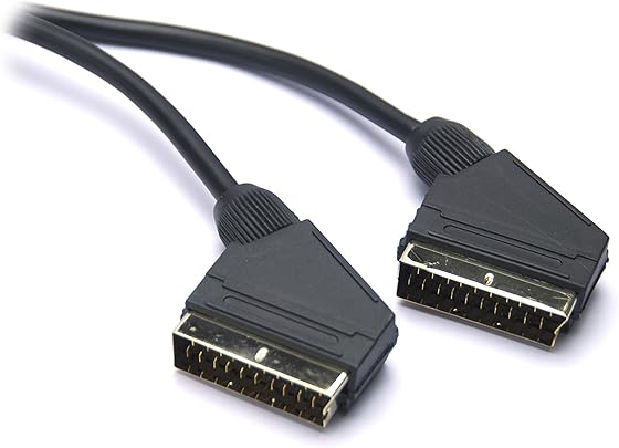 G amp BL 5654 Cavo Video Scart Maschio Scart Maschio Dorato  5 0 Nero