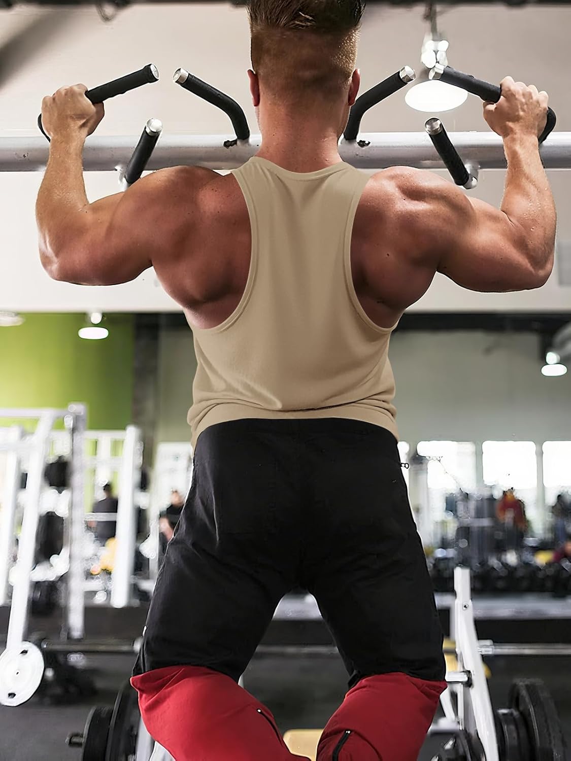 Mens Workout Tank Tops Fitness Bodybuilding Sleeveless Gym Muscle Stringer Shirts - Image 4