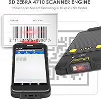 Vista 4 de Android 13 escáner de código de barras portátil computadora móvil 4 GB+64 GB terminal de datos resistente PDA con 1D/2D Zebra-SE4710 lector