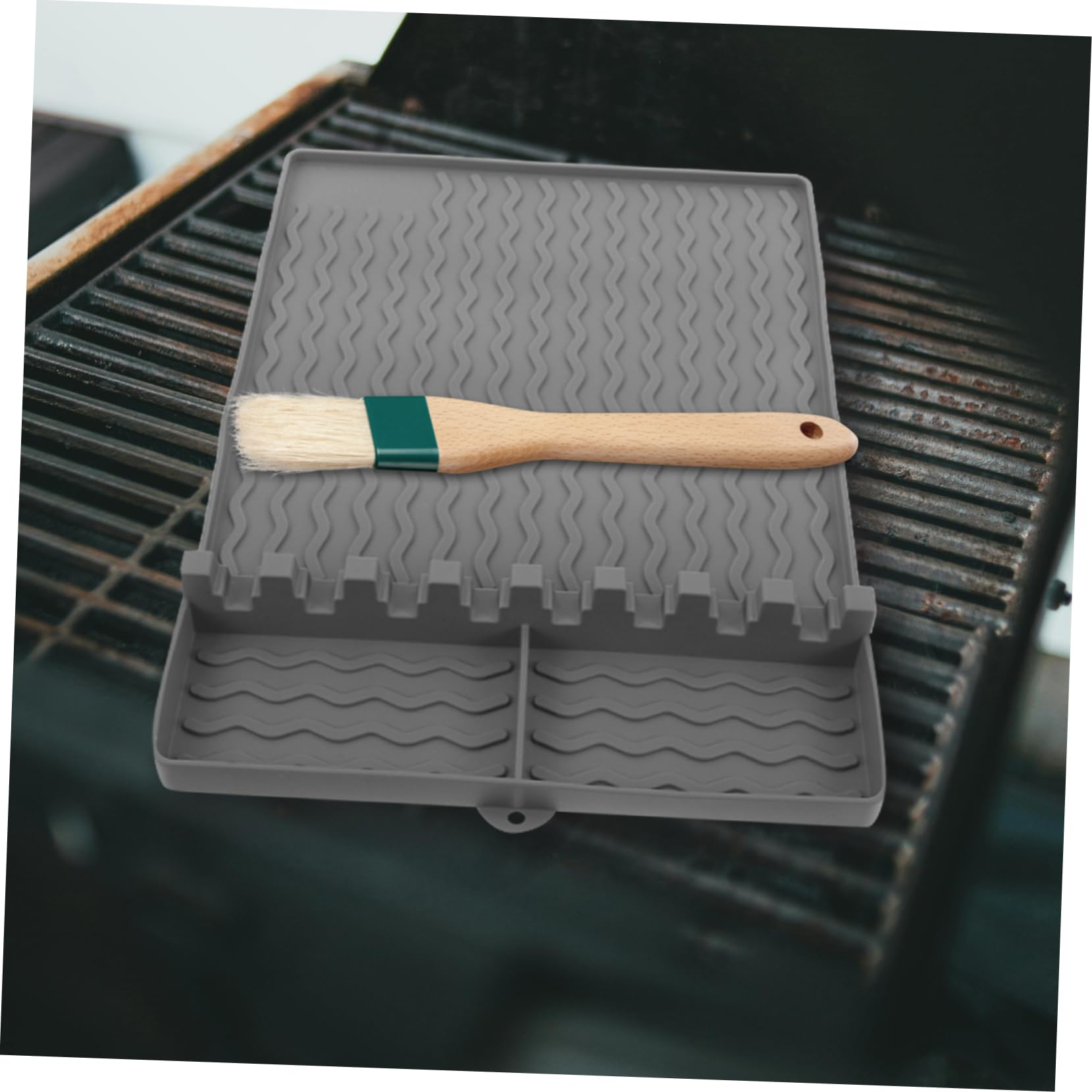 BCOATH Silicone Griddle Tool Mat for Grill BBQ Utensil Resting Pad Heat Resistant Side Shelf