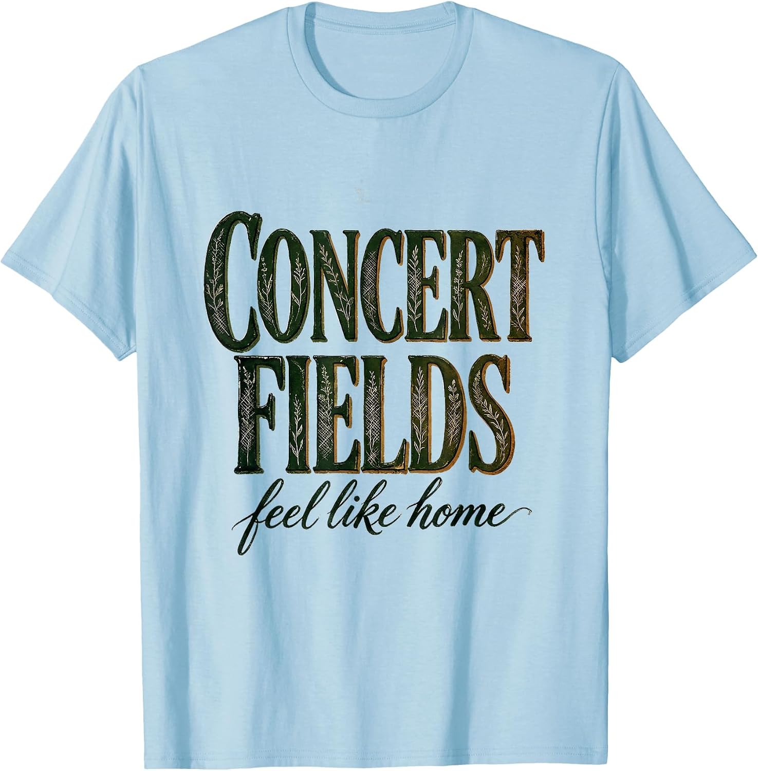 Concert Fields Feel Like Home Country Music Design T-Shirt