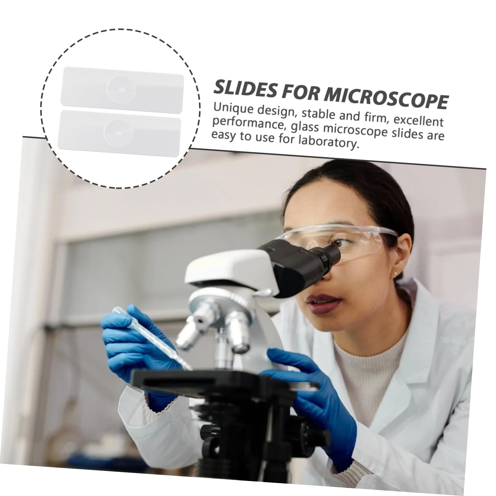 STOBAZA Microscope Slides 50pcs Glass Specimens Slides Frosted Surface for Aquatic Specimens