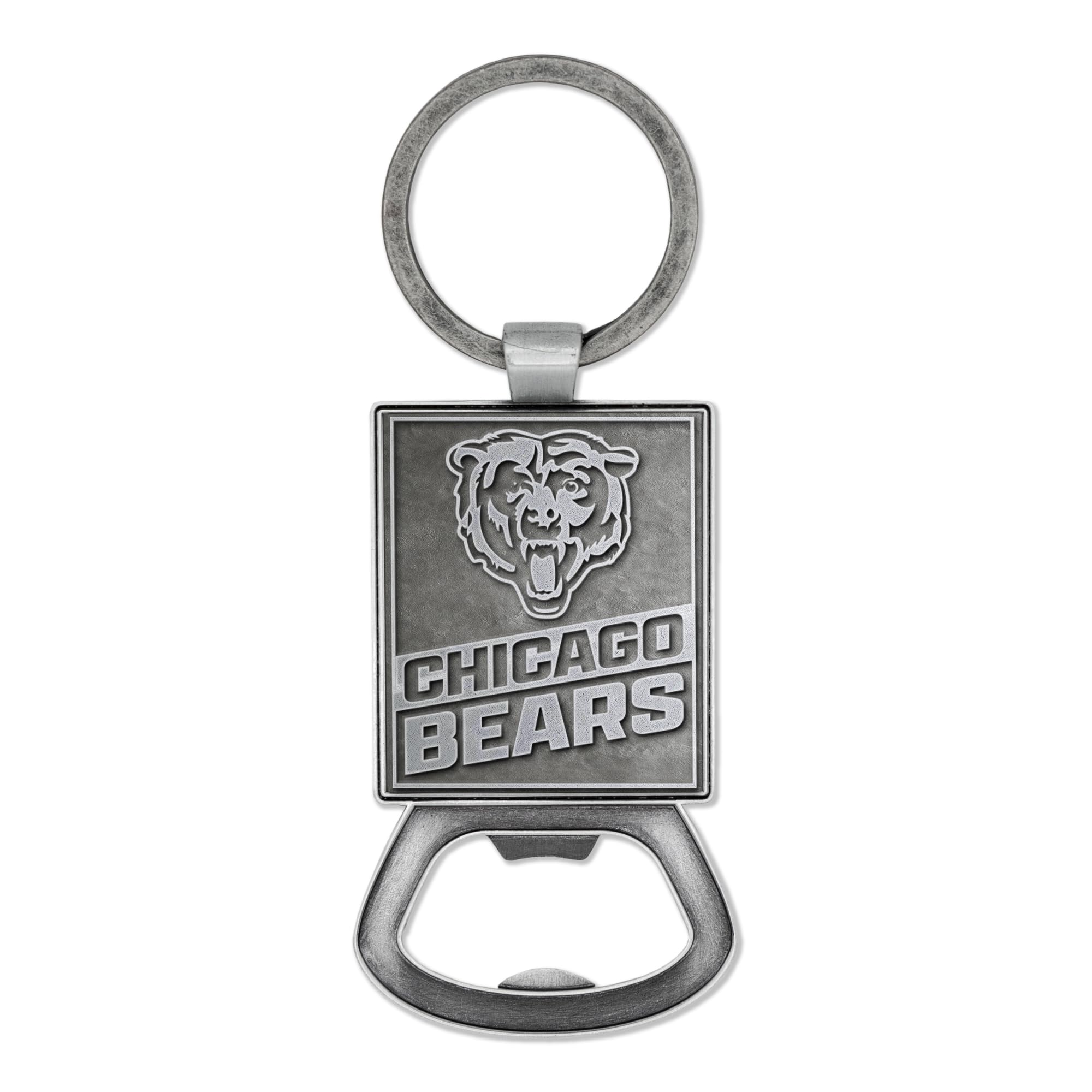 Rico Industries NFL Football Chicago Bears Pewter Style Bottle Opener Keychain
