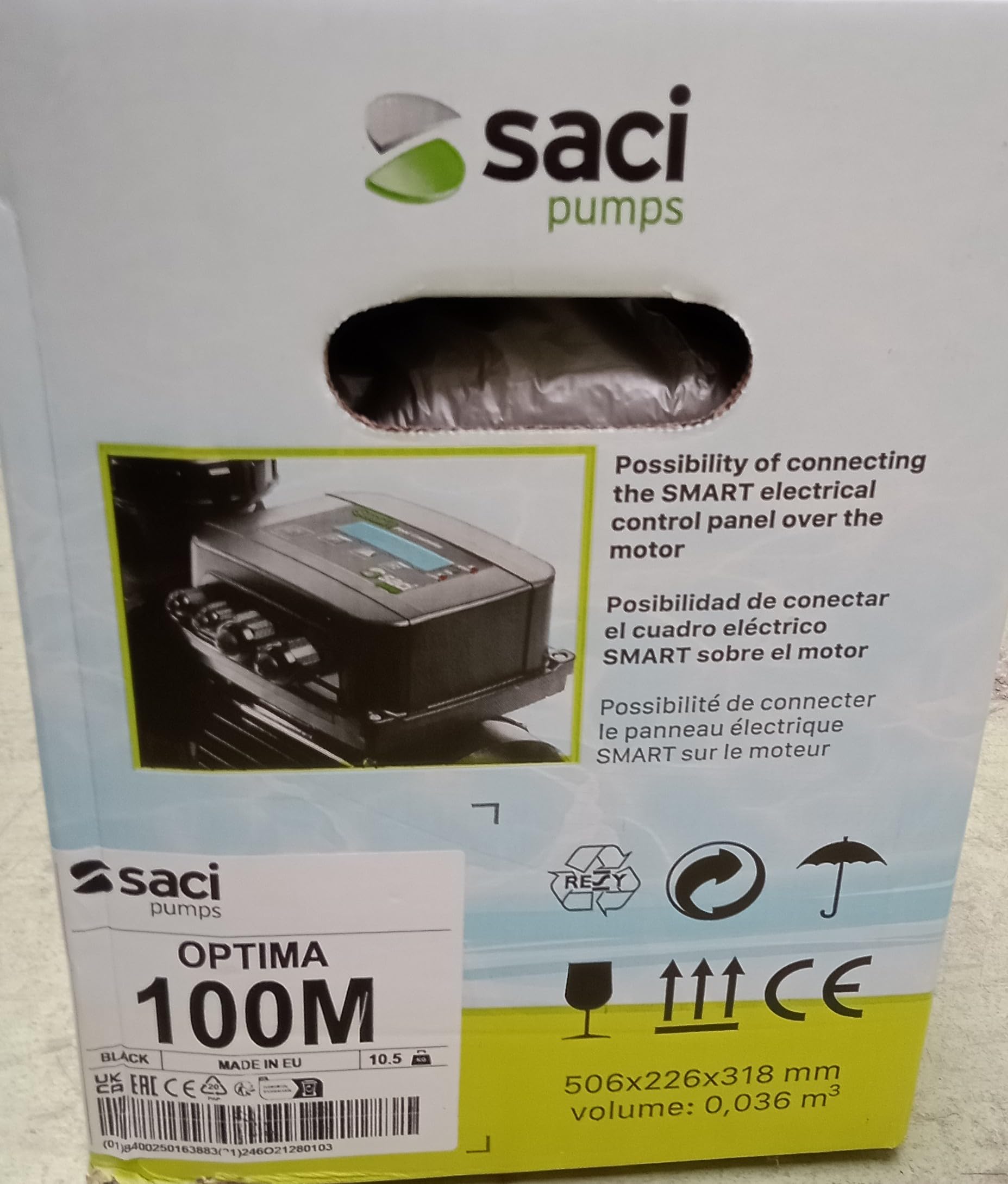 Pompe de filtration piscine Saci Optima 1 CV mono 15 m3/h