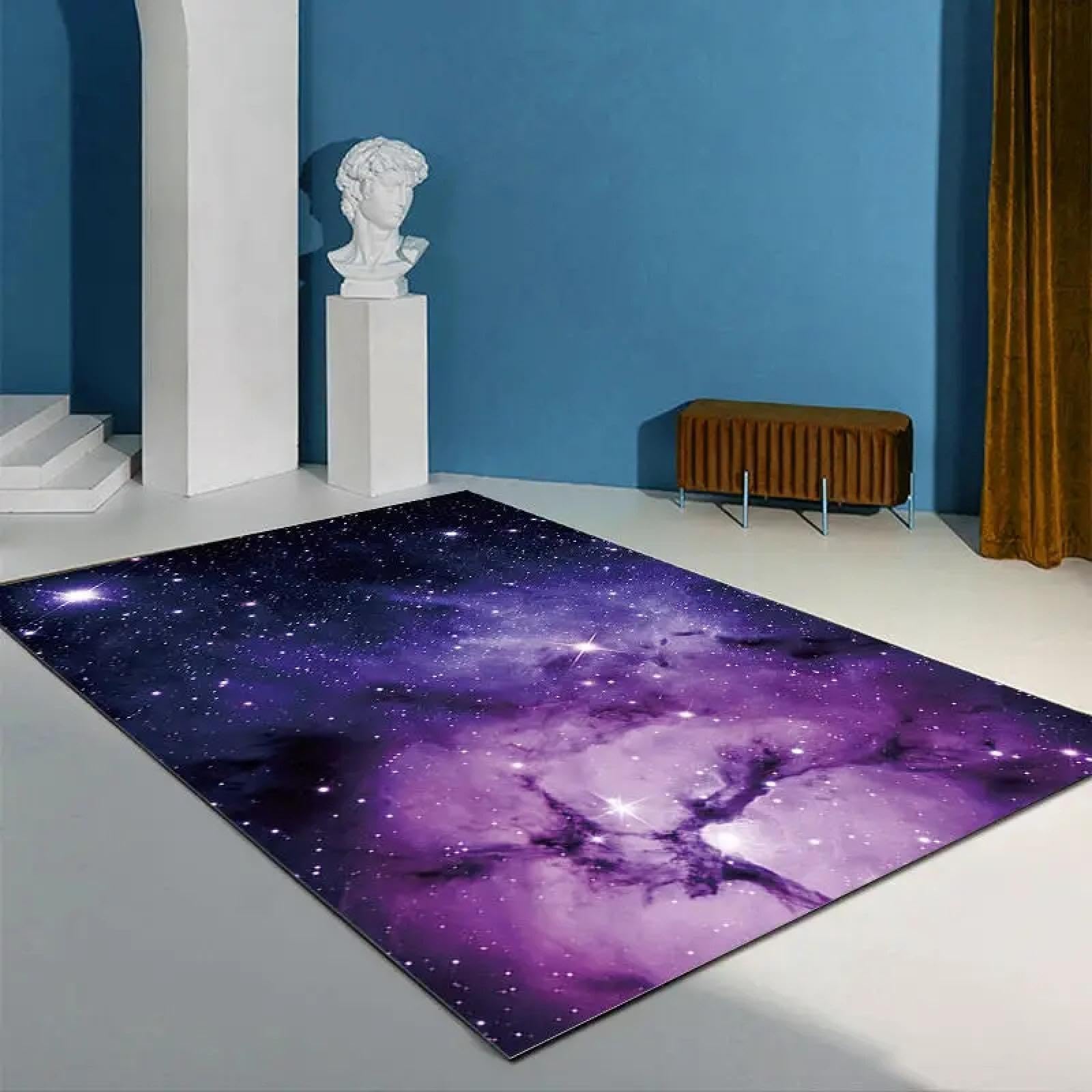 Tapis chambre enfant ciel étoilé moderne antidérapant et sécurisé 120x170