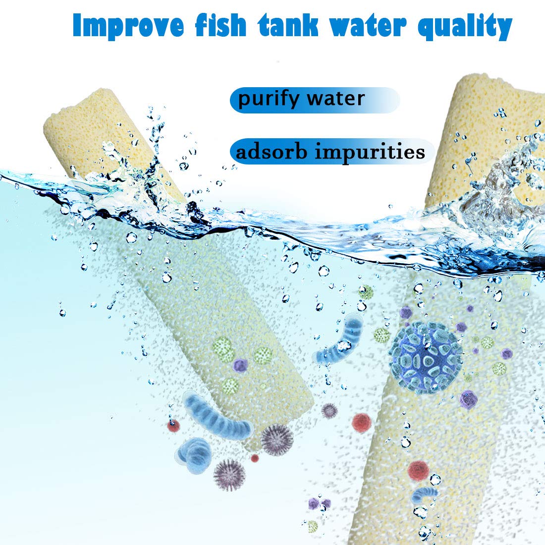 PINVNBY Filtro de acuario Medios de filtración de cerámica para filtro de sumidero, filtro de ducha Bakki, filtro de trucos, acuicultura y estanques Koi (paquete de 20)