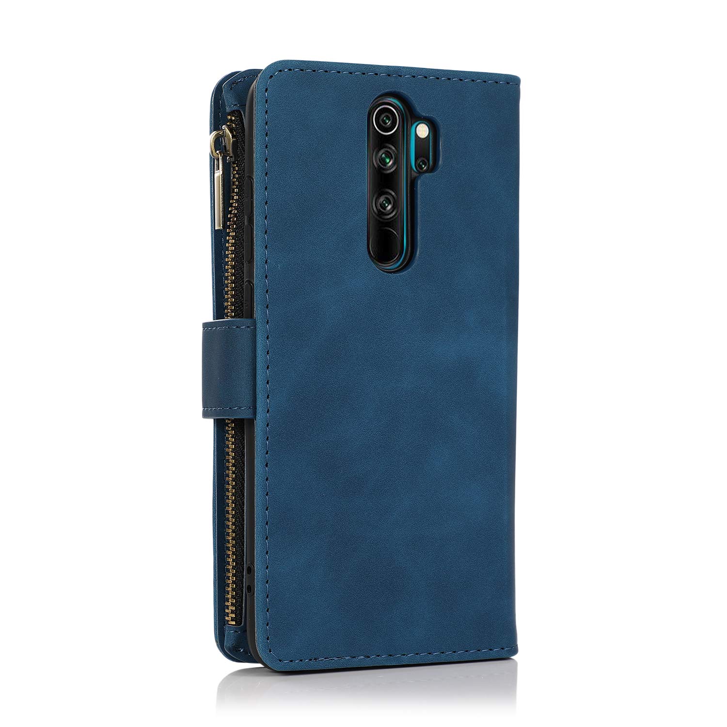 Asuwish Cover Portafoglio Per Xiaomi Redmi Note 8 Con Pellicola Vetro E Catena, Custodia In Pelle Con Porta Carte E Supporto Regolabile, Rosso