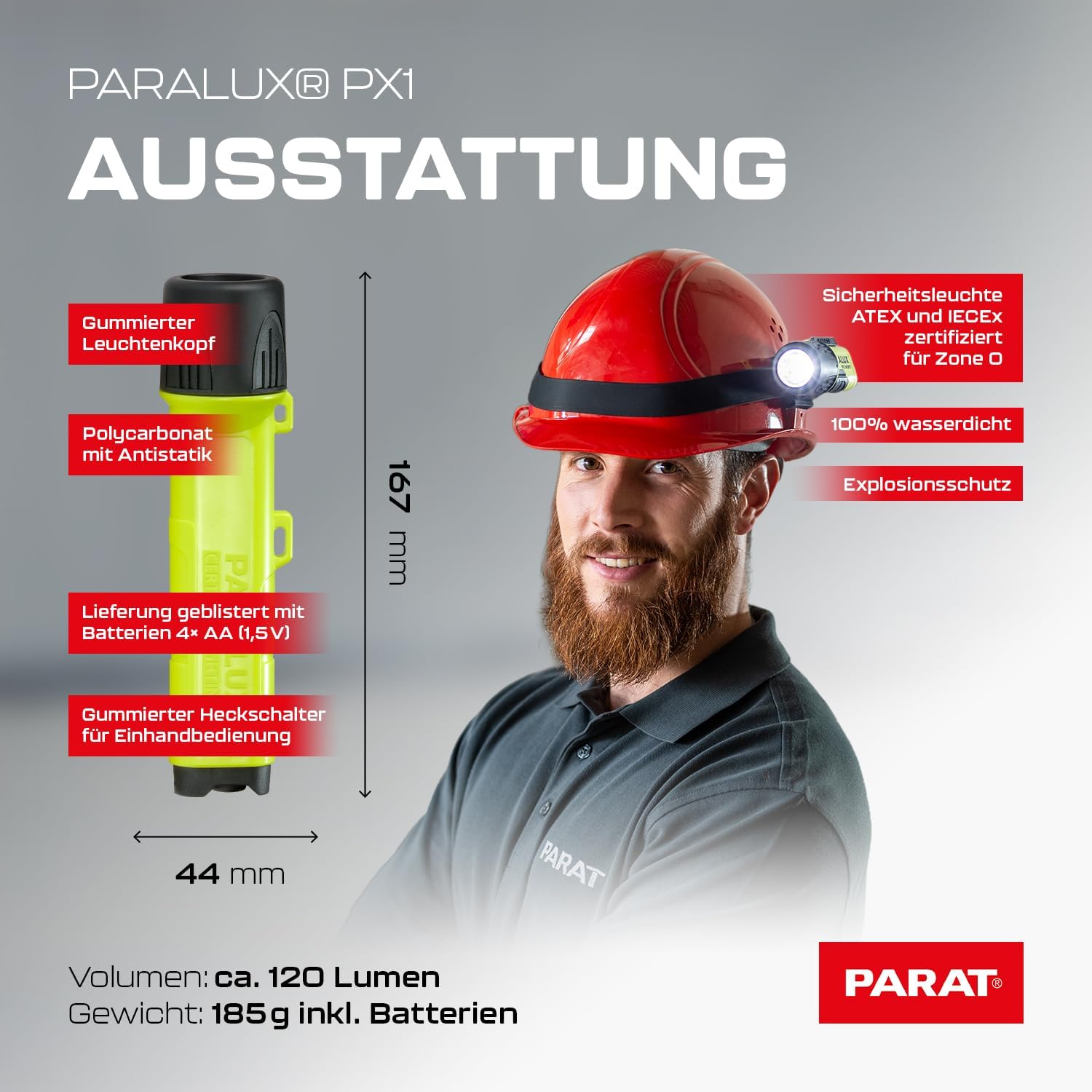 Parat 6911252158 Flashlight "Paralux PX1" LED