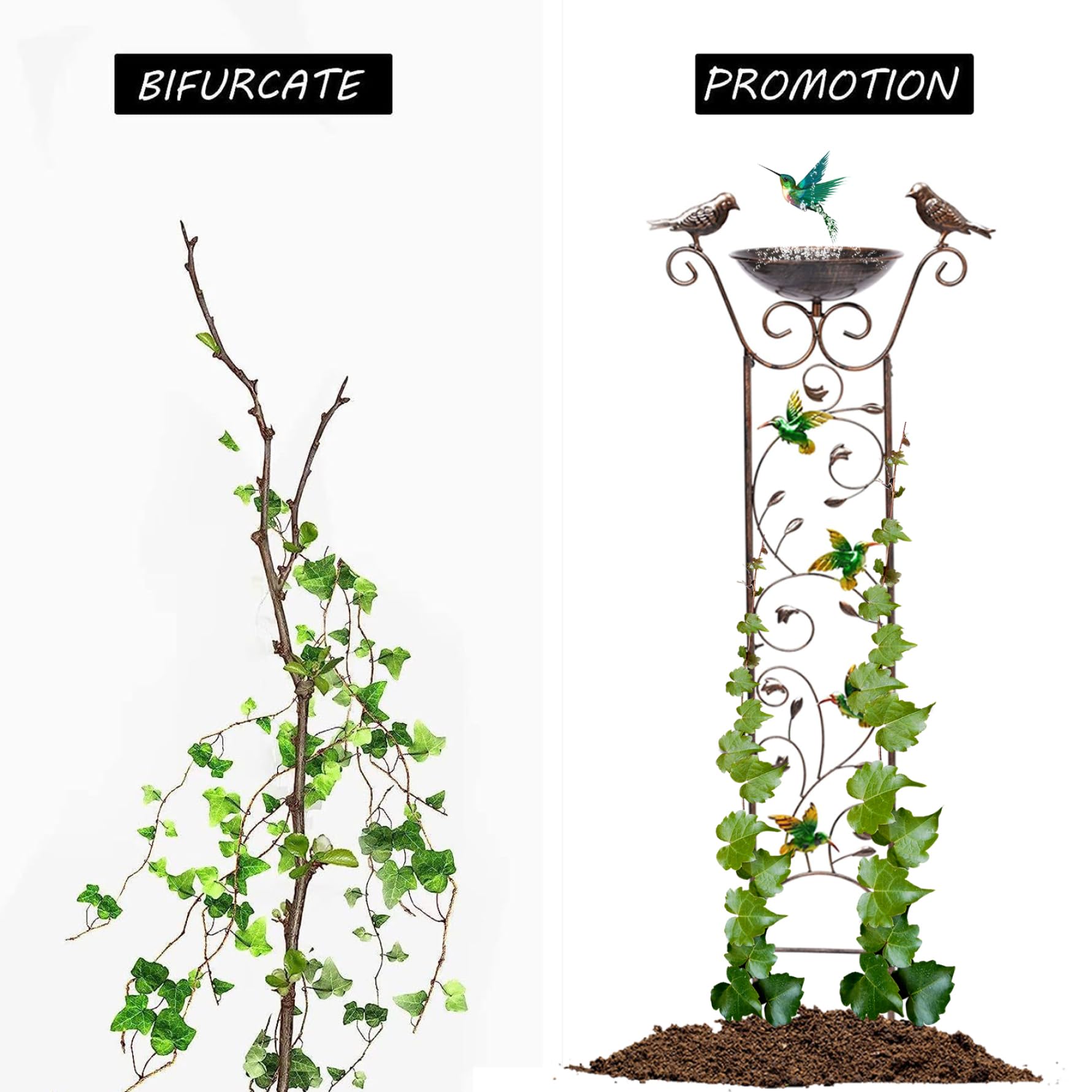 Baño de pájaros con enrejado de jardín 2 en 1 alimentador de agua de pájaros de metal desmontable dispensador de agua de pájaro libre alimentador retro de pájaros en al aire libre docoraciones de jar