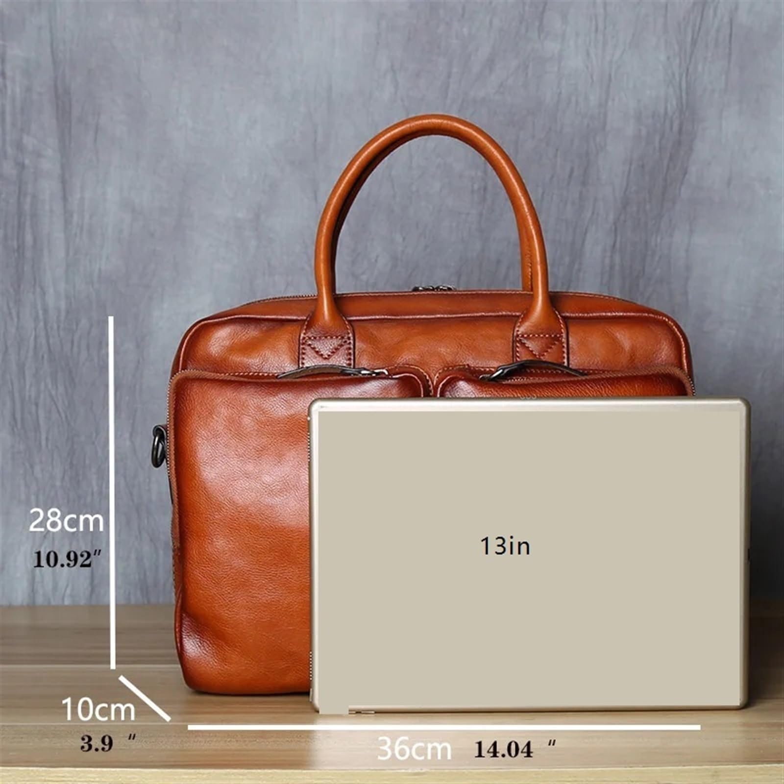 Maletín para Hombre Maletín de Cuero for Hombre, Bolso de Cuero, Bandolera de Hombro Informal, Bolso for portátil de Negocios, Bolso de Moda for Hombre(Black)