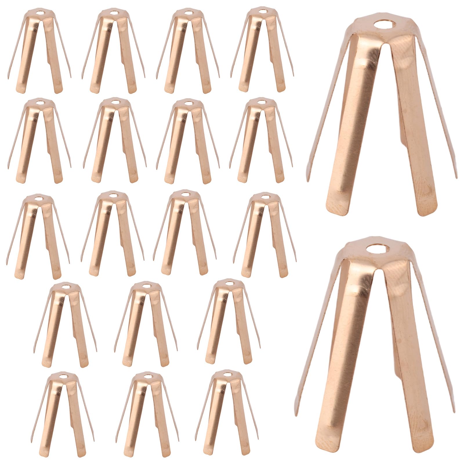 Tinoaly 20pcs Golf Shaft Adapter Shims, 6 Legs Brass Golf Ferrules Shims Fits 335. 350. 355. 370 for All Shaft Adjustable On-Course Accessories for Men Women