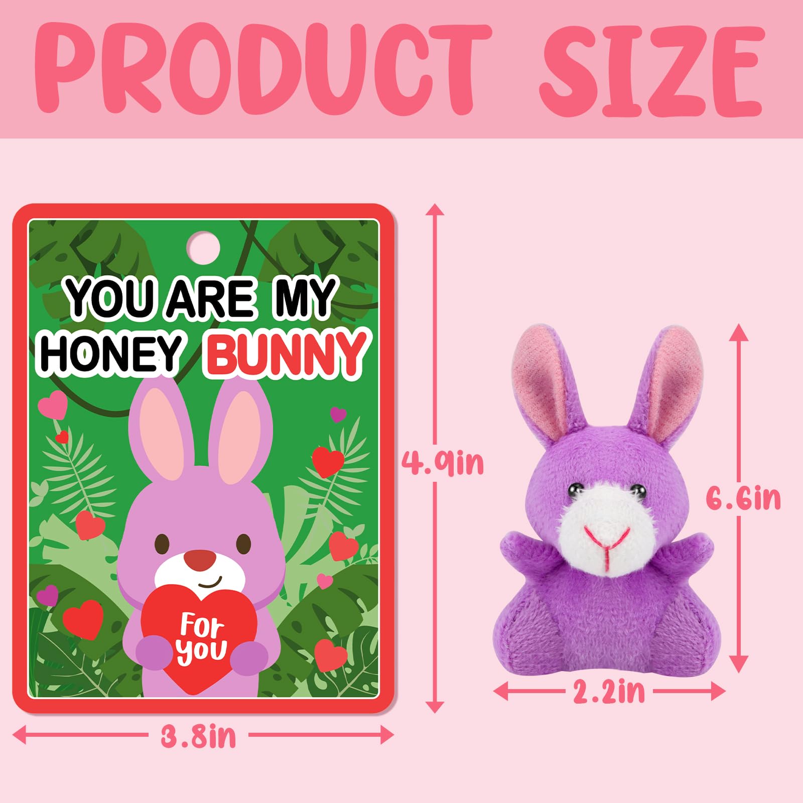 Aitbay Valentines Day Gifts Toys for Kids - 28 Packs Valentines Day Cards with Mini Animal Plush Toy Set - Valentine Exchange Cards Gift Classroom Prize Party Favors School Rewards Gift Exchange