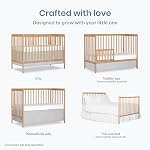 Dream On Me Synergy 5-in-1 Convertible Crib in Barnwood Natural, Greenguard Gold Certified, BSA Certified, 3 Mattress Height Settings, Classic Nursery Furniture